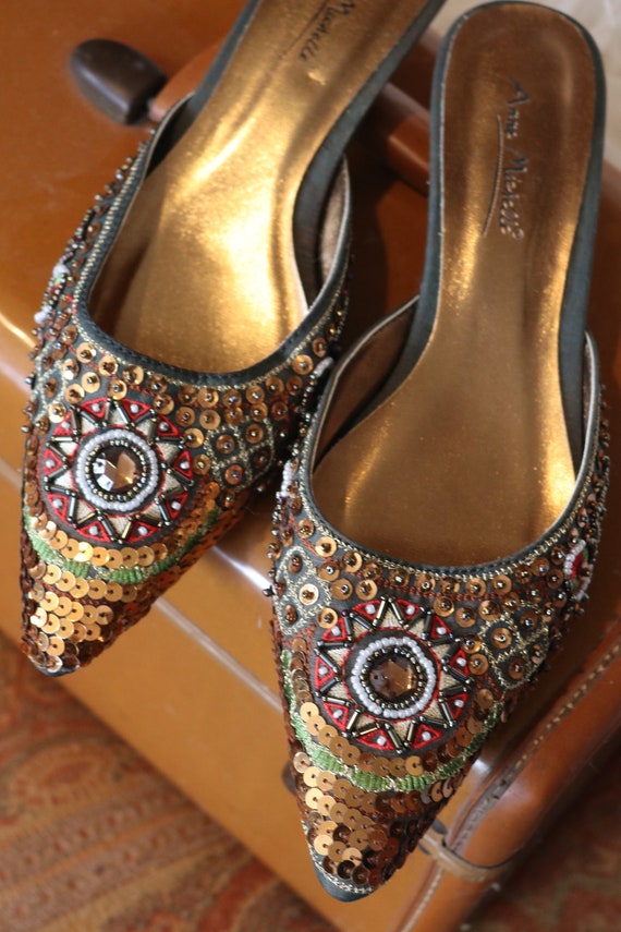 Wedding dress shoes kitten heels chocolate pumps … - image 6