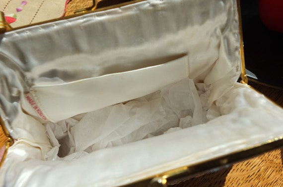 Ivory vintage antique wedding cocktail purse bag … - image 3