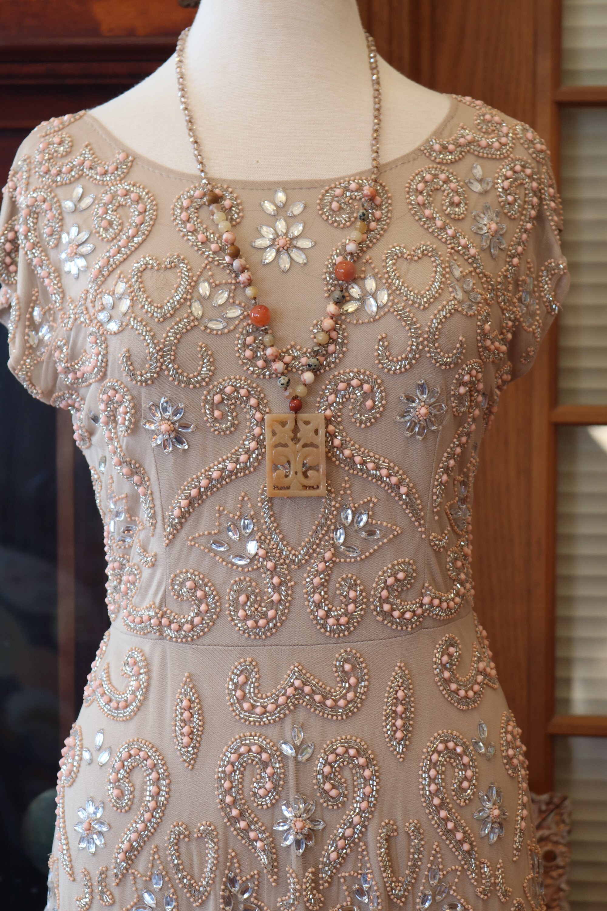 1920s 1930s Style Flapper Beaded Dress ...