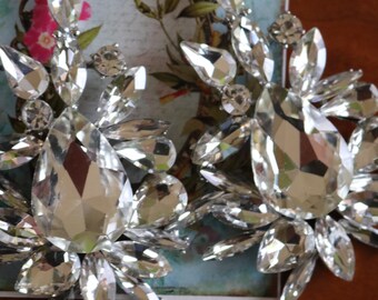Wedding earrings rhinestone chandelier earring art deco jewelry 1920s 1930s great gatsby downton abbey rhinestone