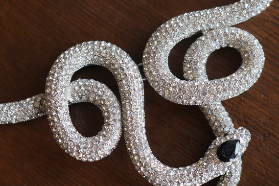 Rhinestone Snake Necklace Earrings Alternative Wedding | Etsy