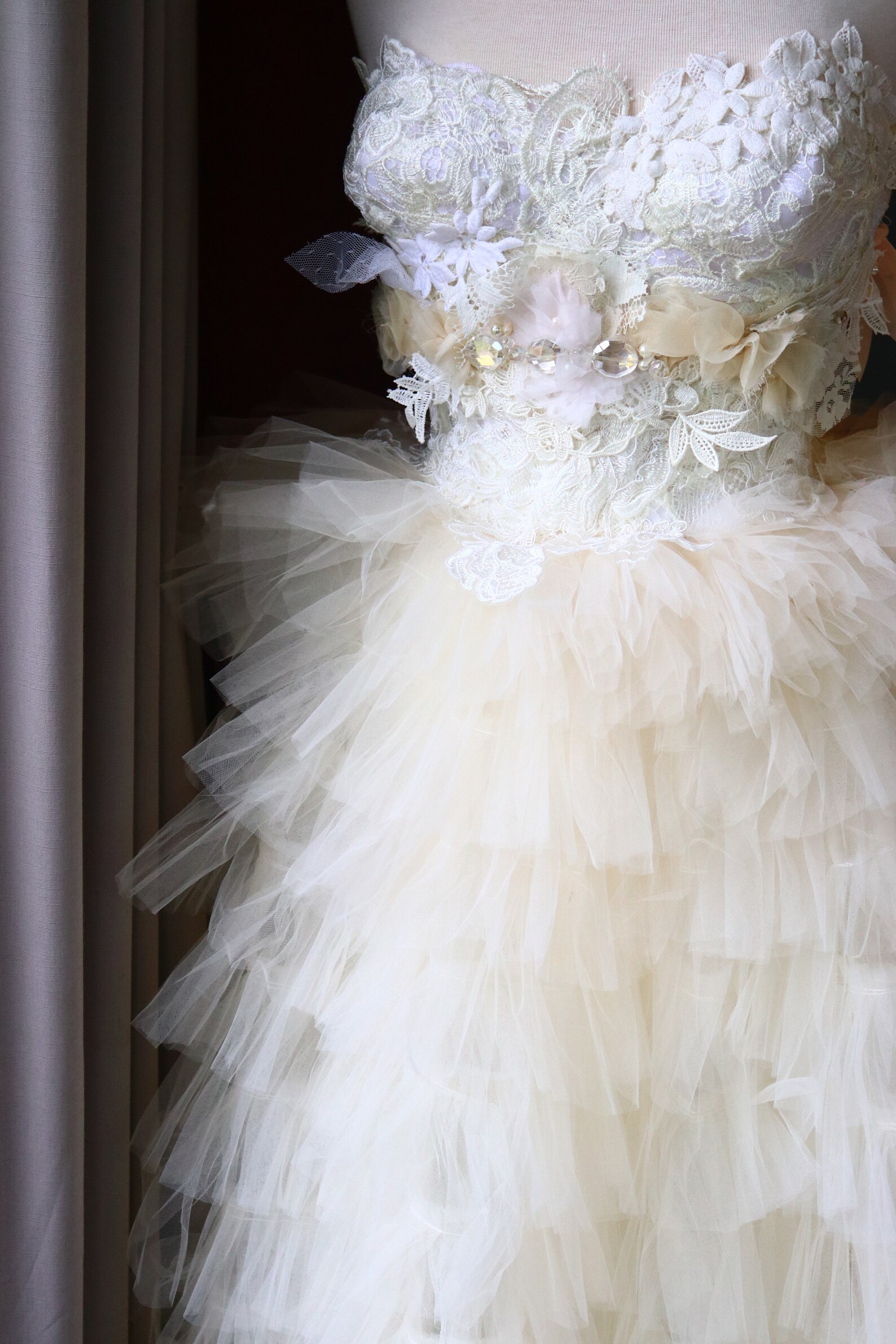 Wedding Bustier Corset Bridal Gown Bustier Handmade Tulle Etsy