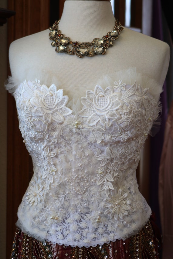 Wedding Bustier Corset Bridal Gown Bustier Handmade Wedding Etsy