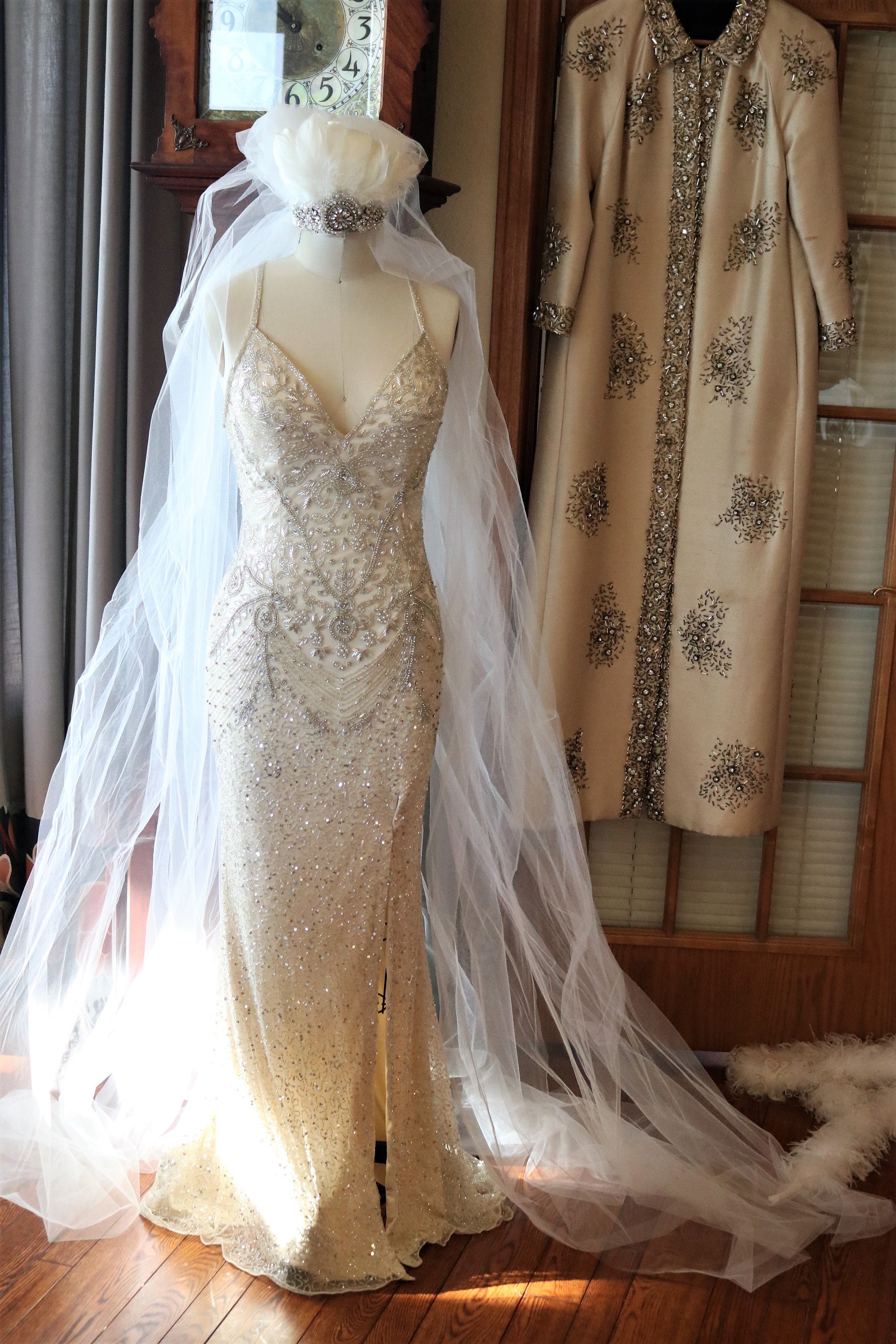 art deco wedding dress