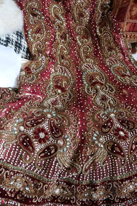 Wedding dress Indian Vintage Women Wedding Leheng… - image 8