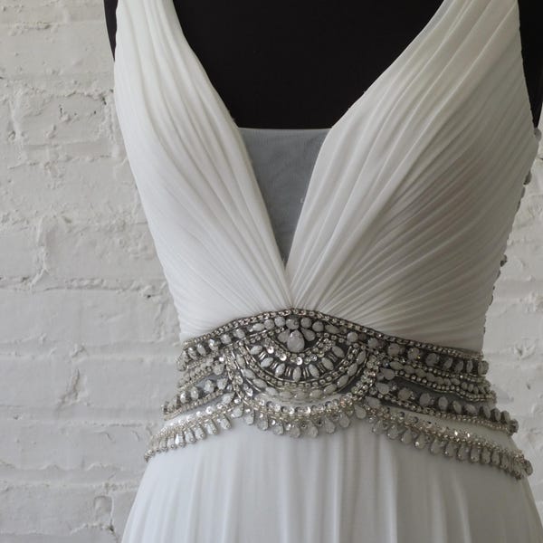 Flapper wedding dress 1920s art deco Gatsby bridal gown Bling