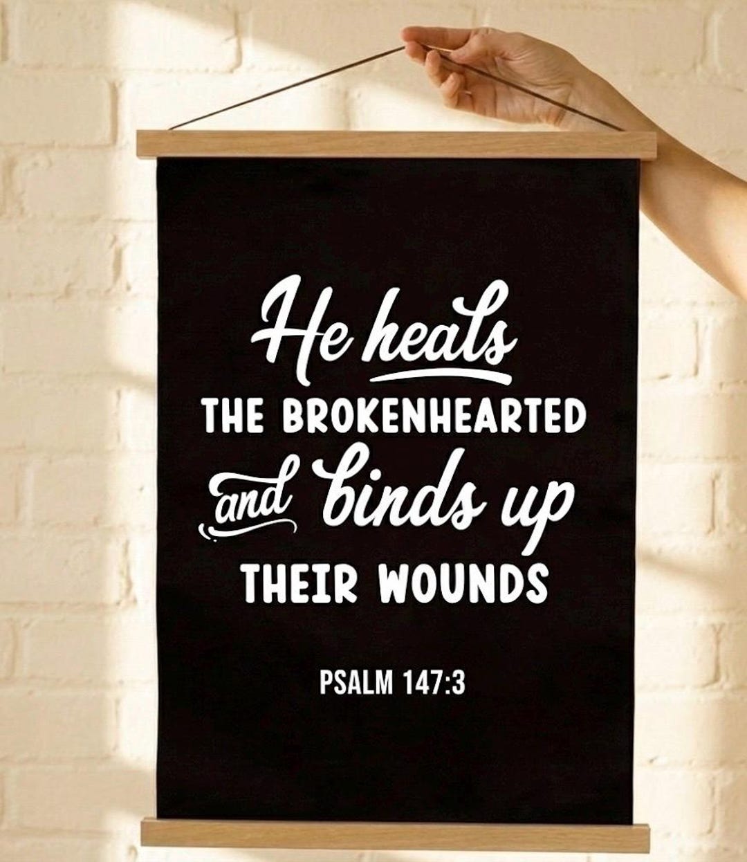 Psalm 147:3, He Heals the Broken Hearted, Poster - Etsy
