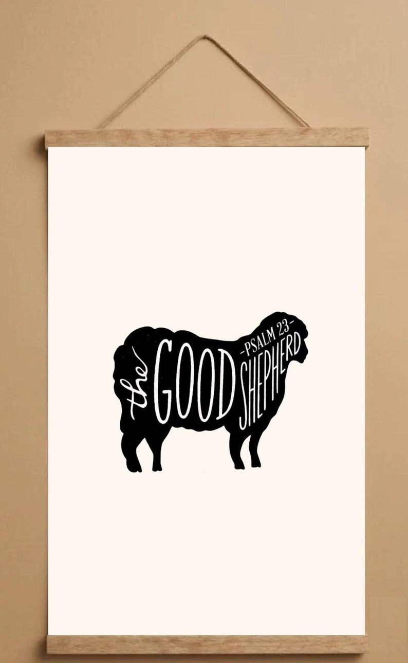 The Good Shepherd, Psalm 23, Print Poster - Etsy