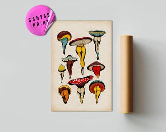 Funny Mushroom Booty Poster – Retro Fungi Wall Art – Quirky Mushroom Print – Hippie Poster – Funny Bathroom Wall Art – Vintage Decor