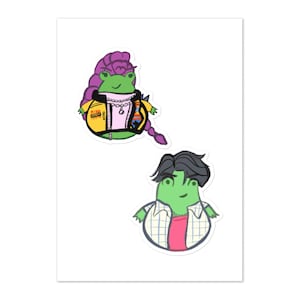 LIMITED Kpop Demon Hunters Frog Stickers (Rumi + Jinu Set)