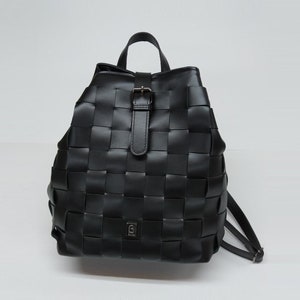 Alternative Patchwork Style Women Genuine Leather Backpack, Calfskin Ladies Bag, Leather Handbag, Iconic Handmade Bag, Made in Greece