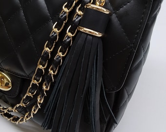 Classic Style XL DIAMONDS Genuine Leather Shoulder Bag