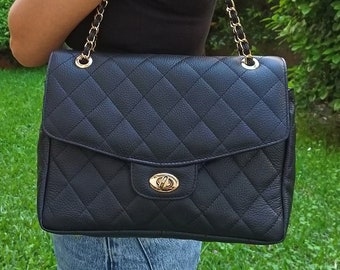 Chanel Mini Black Quilted Lambskin Bucket Bag by Ann's Fabulous Finds