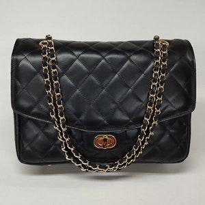 DIAMONDS Are Eternal XL Max Genuine Leather Shoulder Bag 