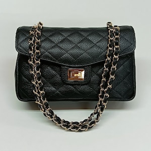 Chanel Black Quilted Lambskin Elegant Chain Belt Bag - Handbag | Pre-owned & Certified | used Second Hand | Unisex