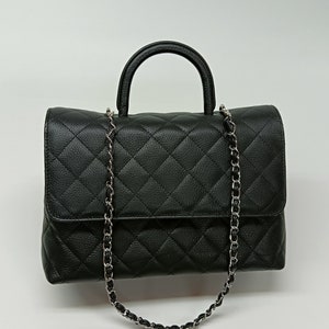 Chanel Navy Blue Quilted Patent Leather Puzzle Large Tote Bag Chanel