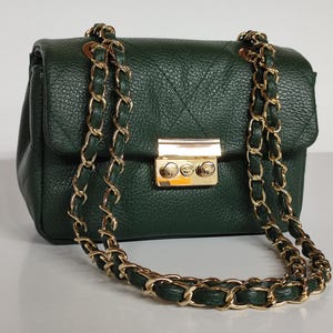 Quilted Boxy Leather Bag, Grained Leather Shoulder Bag, Convertible Crossbody Bag, Small Elegant Flap Bag, Handmade Product from Greece