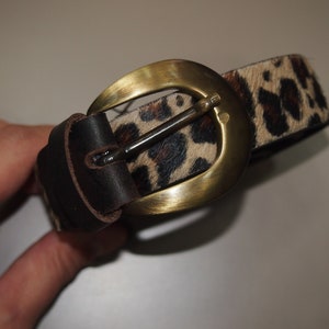 Calf Hair Leopard Belt - Etsy display picture 2