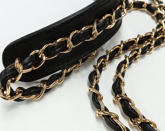 100-130cm Leather+Metal Replacement For Chanel Purse Chain Strap Tote  Designer