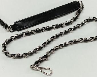 Echtes Lederarmband von ausgezeichneter Qualität, verstellbarer Kettenriemen, Ersatzriemen, Länge auswählen, alle Farben für Leder & Kette verfügbar