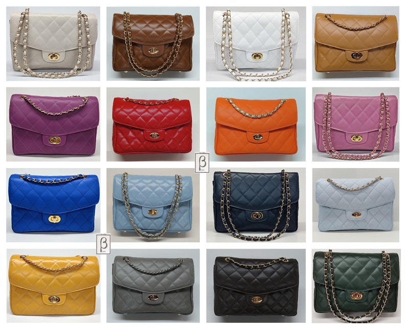 DIAMONDS ARE ETERNAL Alternative Max Genuine Leather Shoulder Bag, Leather Lining Double Flap Bag, Convertible Elegant Women Crossbody Bag image 3