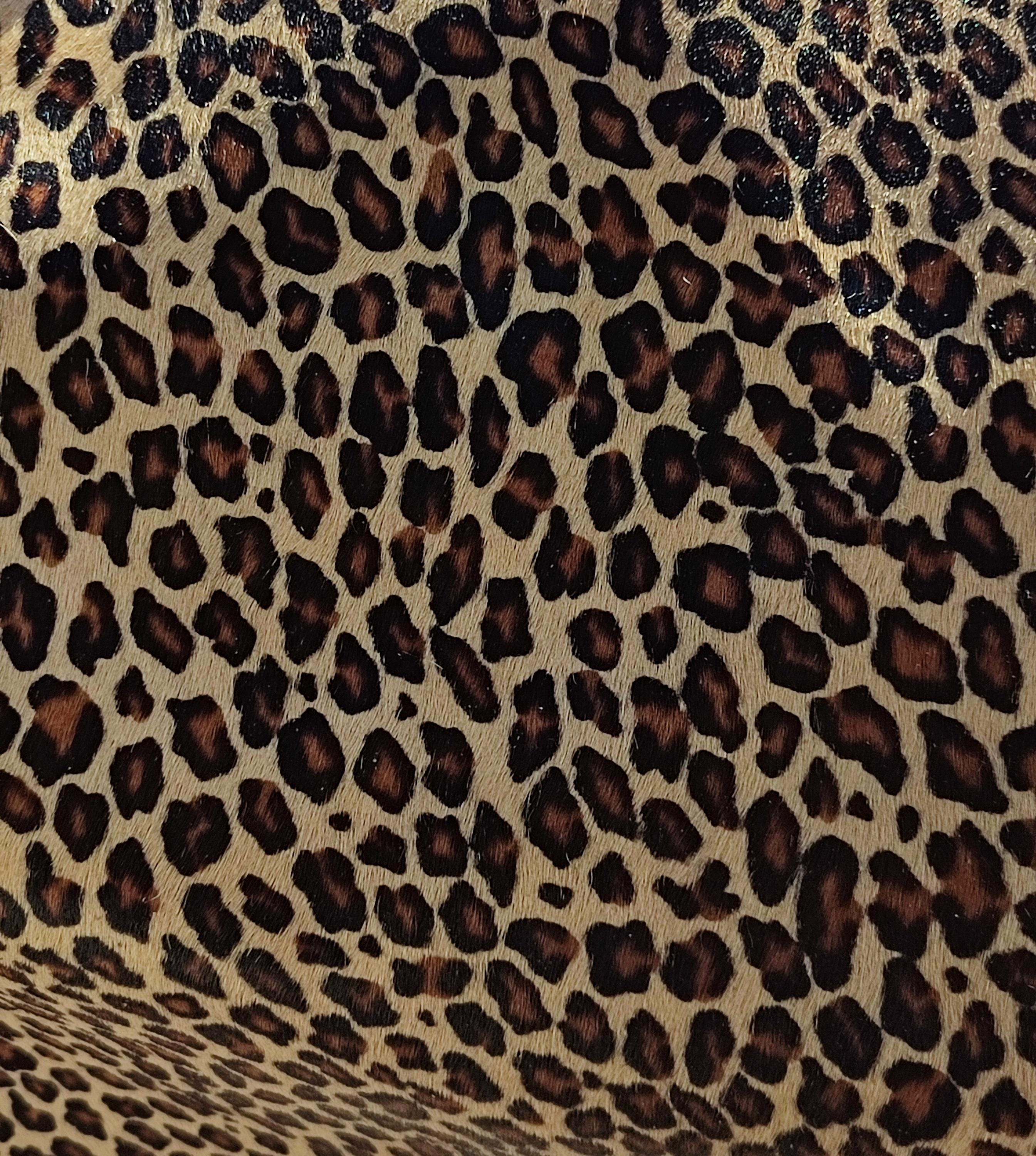Cintura Donna Stampa Leopardata Gialla E Nera – Fibbia Quadrata, Taglia M, Stile Safari