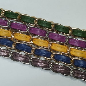 Bracelet en cuir véritable de qualité unique, chaîne réglable, sangle de rechange, longueur sélectionnée, cuir et chaîne de toutes les couleurs disponibles image 9