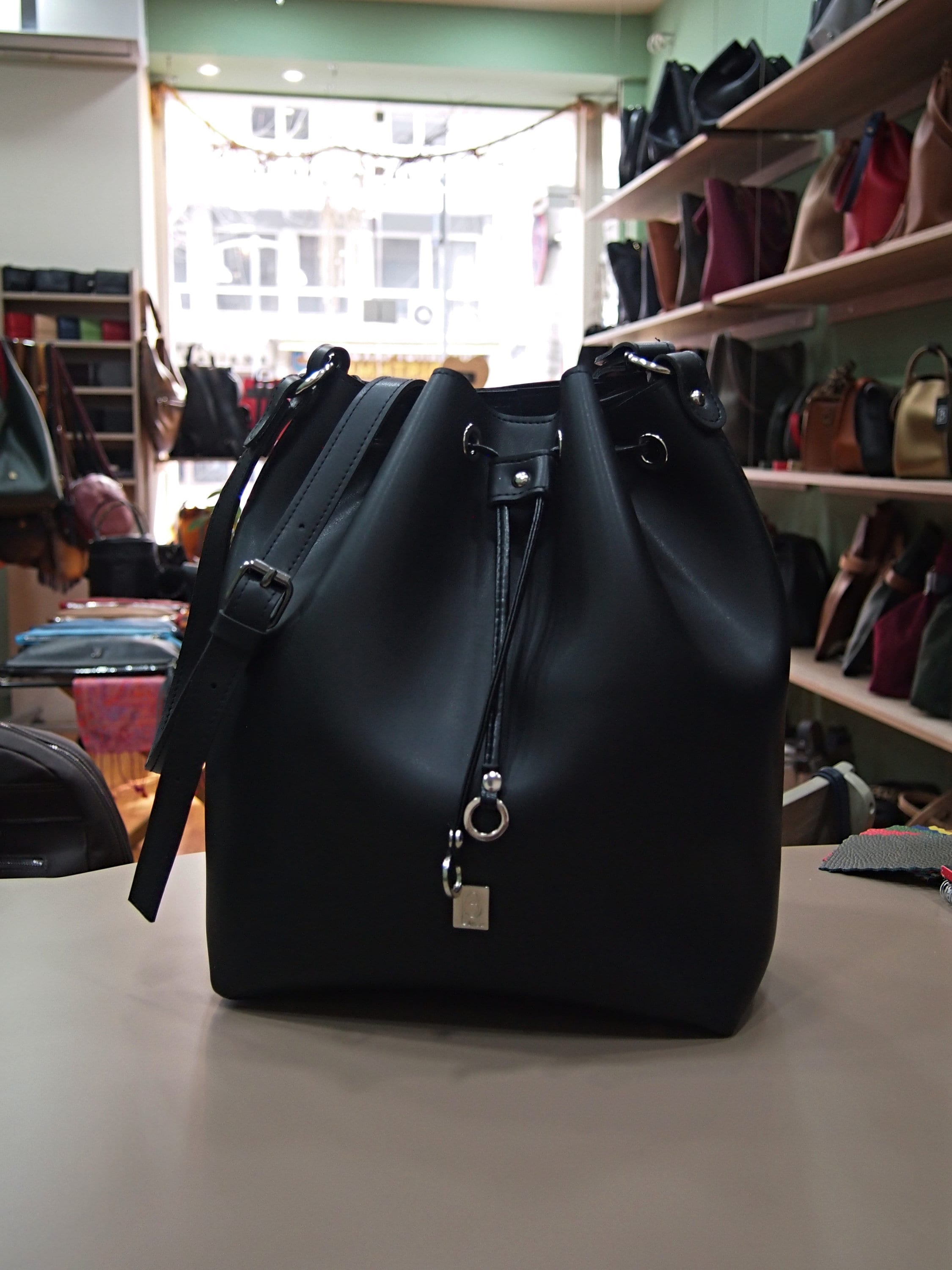 High Quality PU Leather Bag Greek Minimal Bucket Bag Medium Etsy