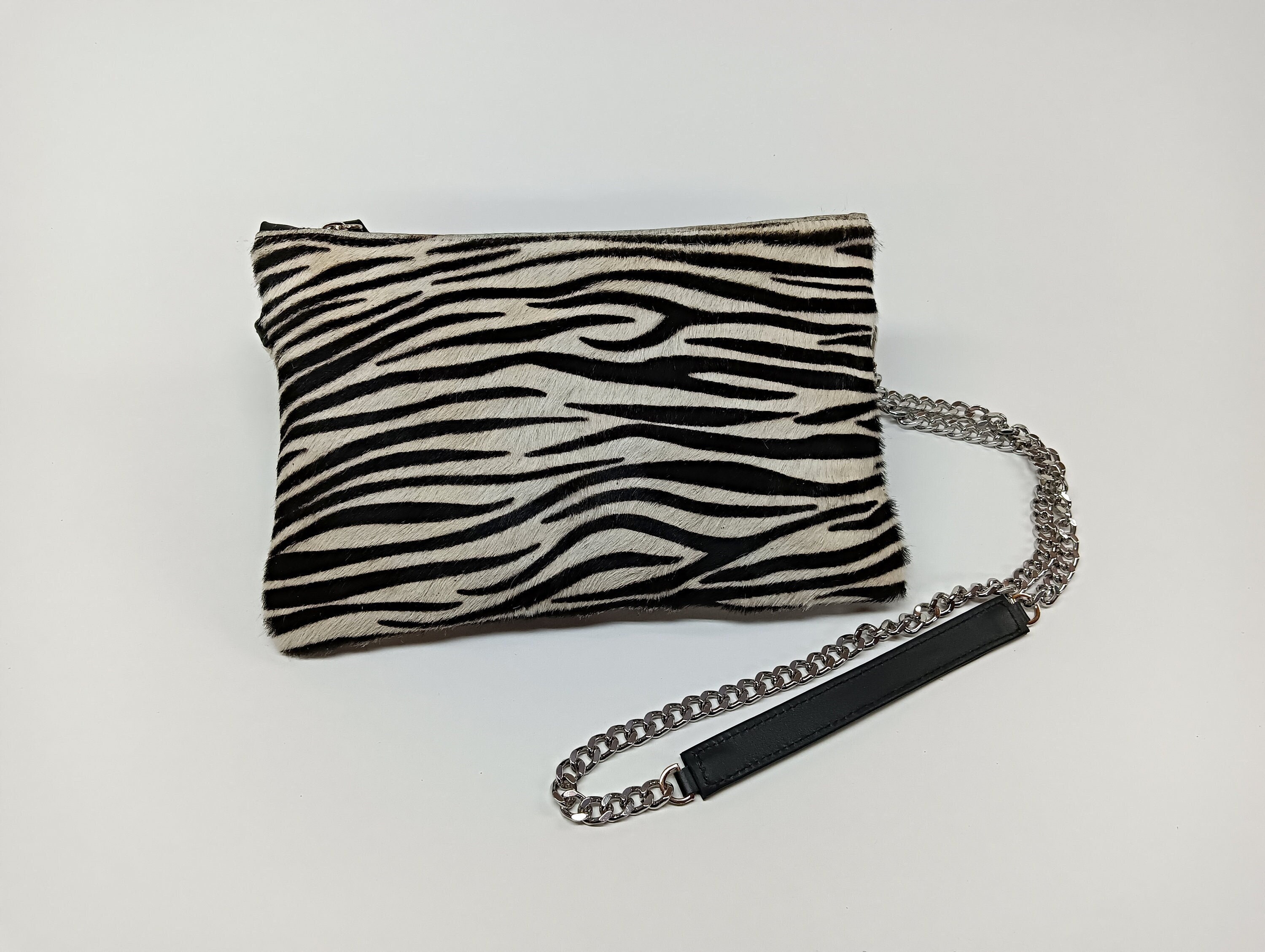 Zebra Print Clutch Bag