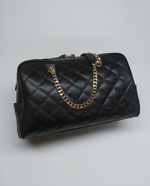 Buy DIAMONDS ARE ETERNAL Barrel Bag Genuine Leather Quilted Online in India  