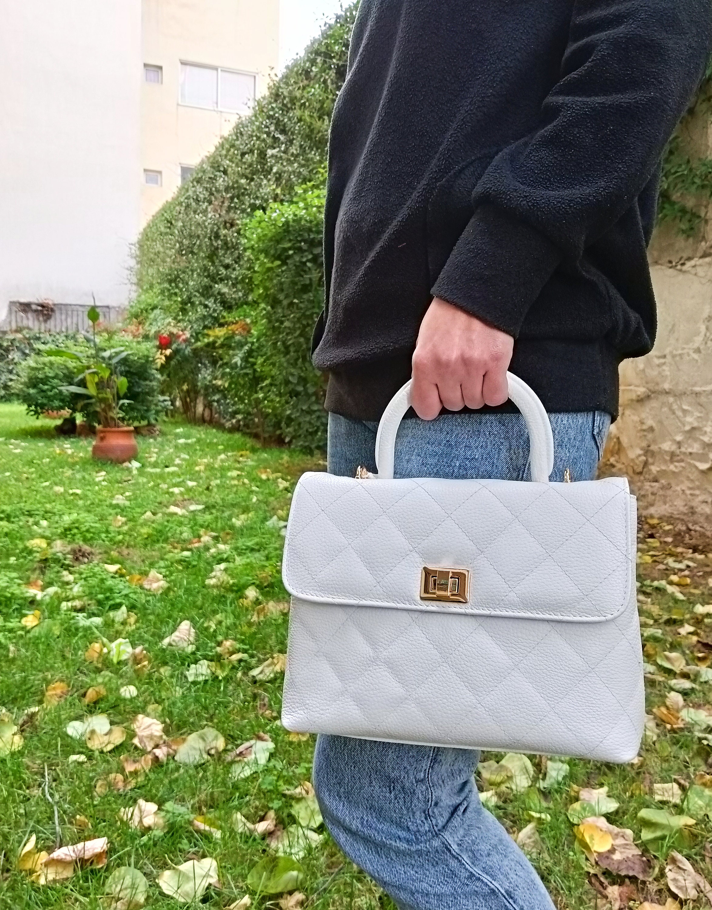 Chanel Mini Flap Grained Calfskin Leather Shoulder Bag
