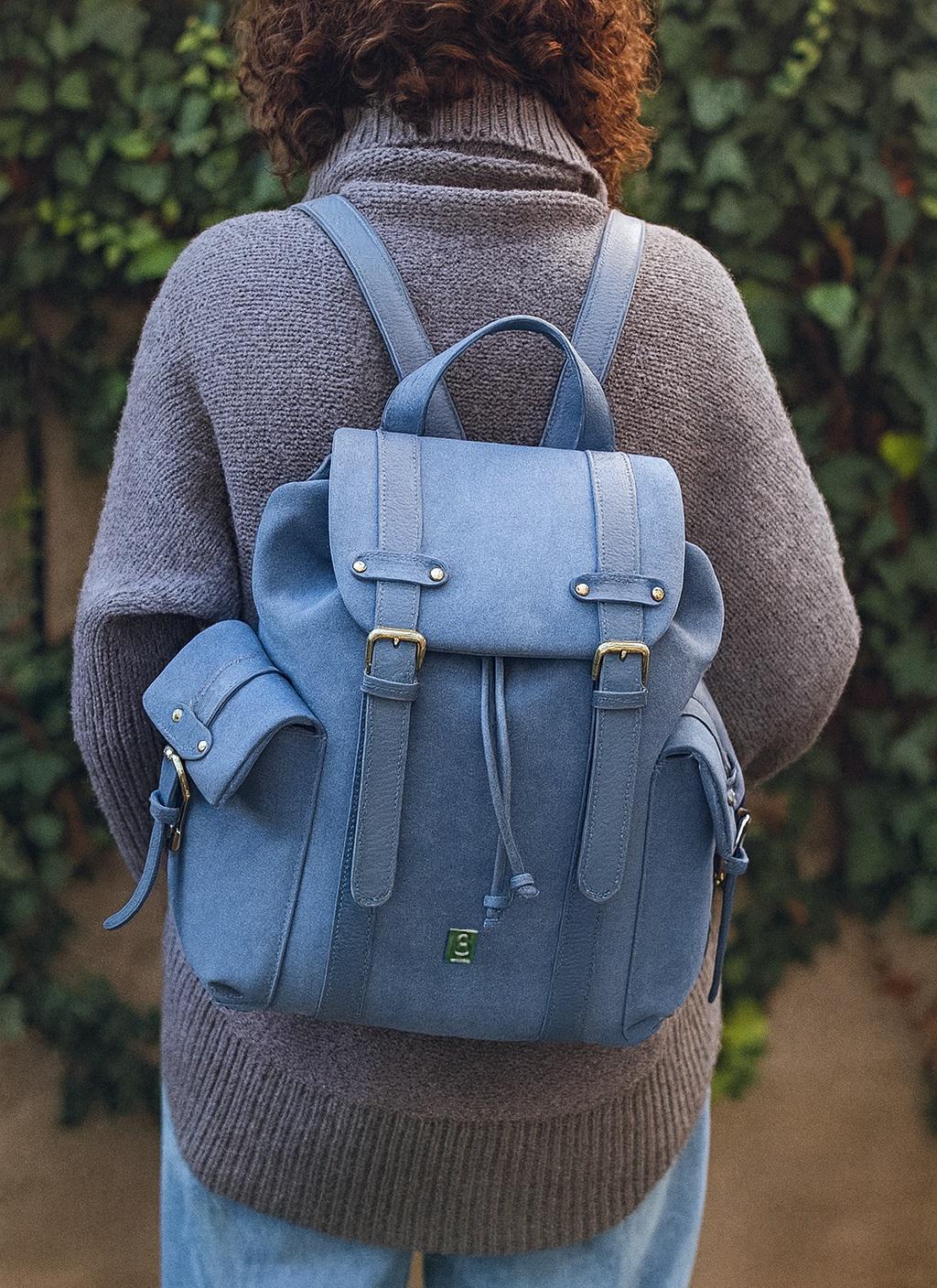 XL Denim Backpack, Genuine Leather Details Bag, Available in  display picture 1