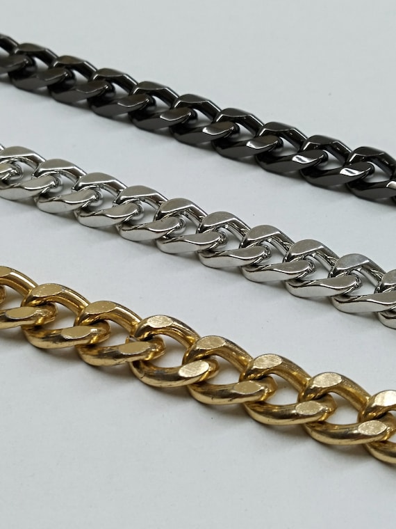 High Quality Metallic Strap, Rust & Tarnish Free, Replacement Strap, Select Length, All Colours for Chain Available, Made in Greece