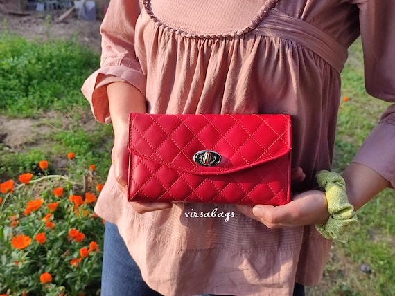 Portafoglio Lungo In Vera Pelle Donna – Pelle Verniciata, Con Scomparto Per Cellulare, 11 Slot Carte, Nero