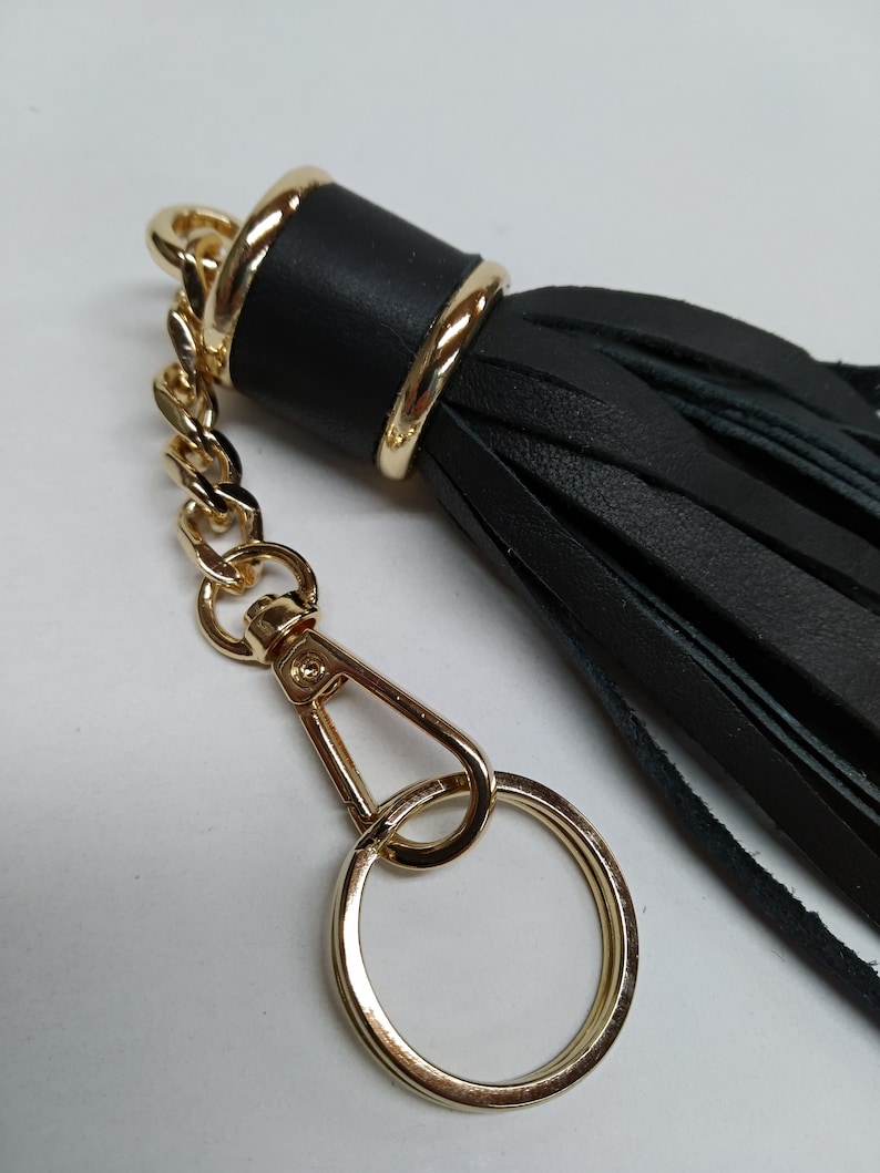 KATE TASSEL 20 BLACK CALFSKIN WITH SILVER LOGO
