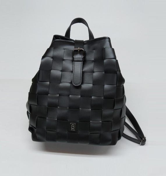 alternative leather backpack Alternative Patchwork Style Women Genuine Leather Backpack, Calfskin Ladies  Bag, Leather Handbag, Iconic Handmade Bag, Made in Greece
