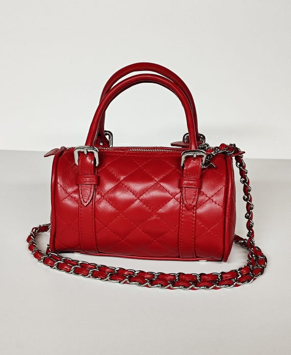 Borsa a tracolla trapuntata con logo Fucsia Lilla FUCSIA/LILLA Gaëlle