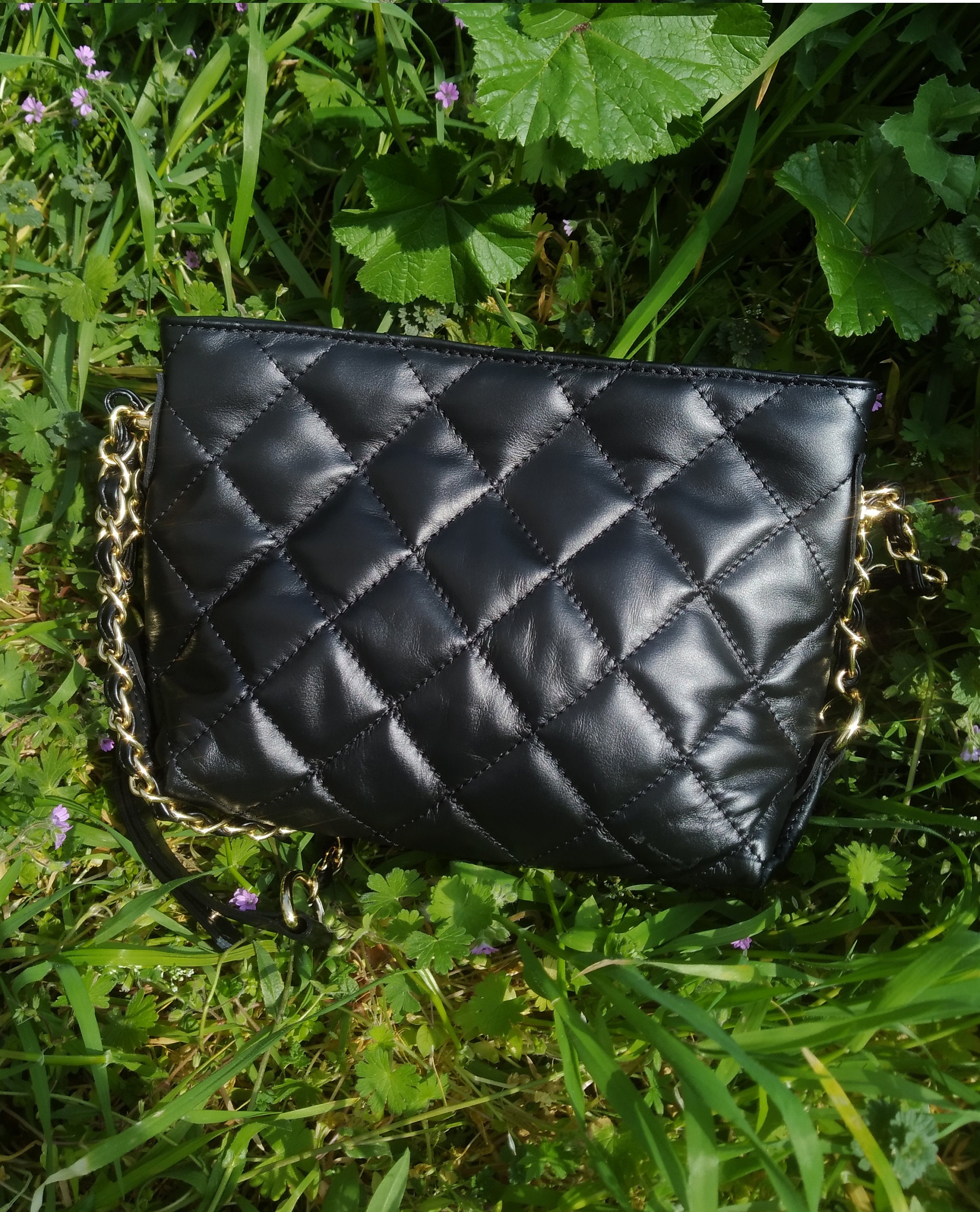 DIAMONDS ARE ETERNAL Genuine Leather Crossbody Bag Quilted -  Denmark