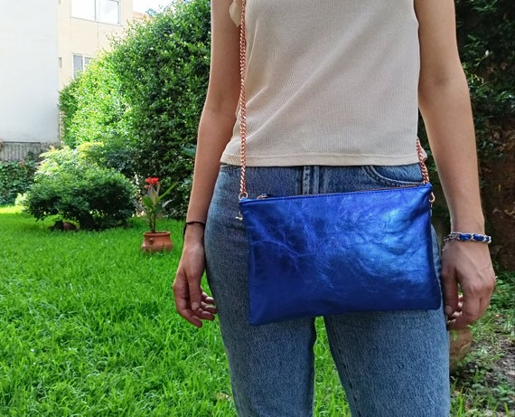 calfskin leather clutch