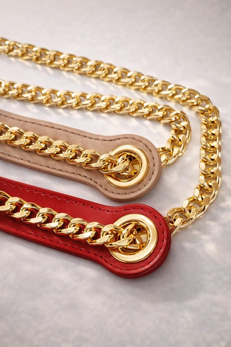 Luxuriöses Echtlederband, Ersatzband, Länge auswählen, Alle Farben für Leder & Kette verfügbar, handgefertigtes griechisches Produkt Bild 4