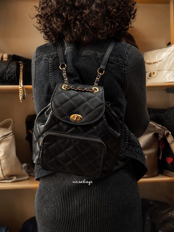 backpack with leather diamond Tory Burch Quilted Small Gold-Tone Clasp Theres a designated area large enough for a 17 laptop Small Black Diamond Backpack, Quilted