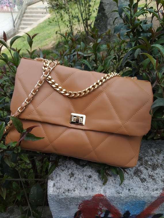 Street Style Chunky Chain Vegan Leather Crossbody Micro Mini Bag