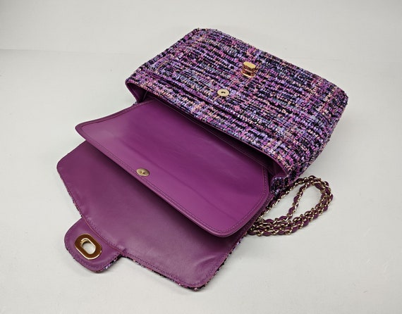 Top Quality Tweed Large Shoulder Bag, Elegant Boho Double Top Quality Tweed Large Shoulder Bag, Elegant Boho Double