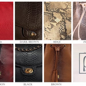 Genuine Leather Diamond Bag, Small Snake Crossbody Bag, Genuine Leather Flap Bag, Convertible Shoulder Bag, Handmade Greek Purse image 10