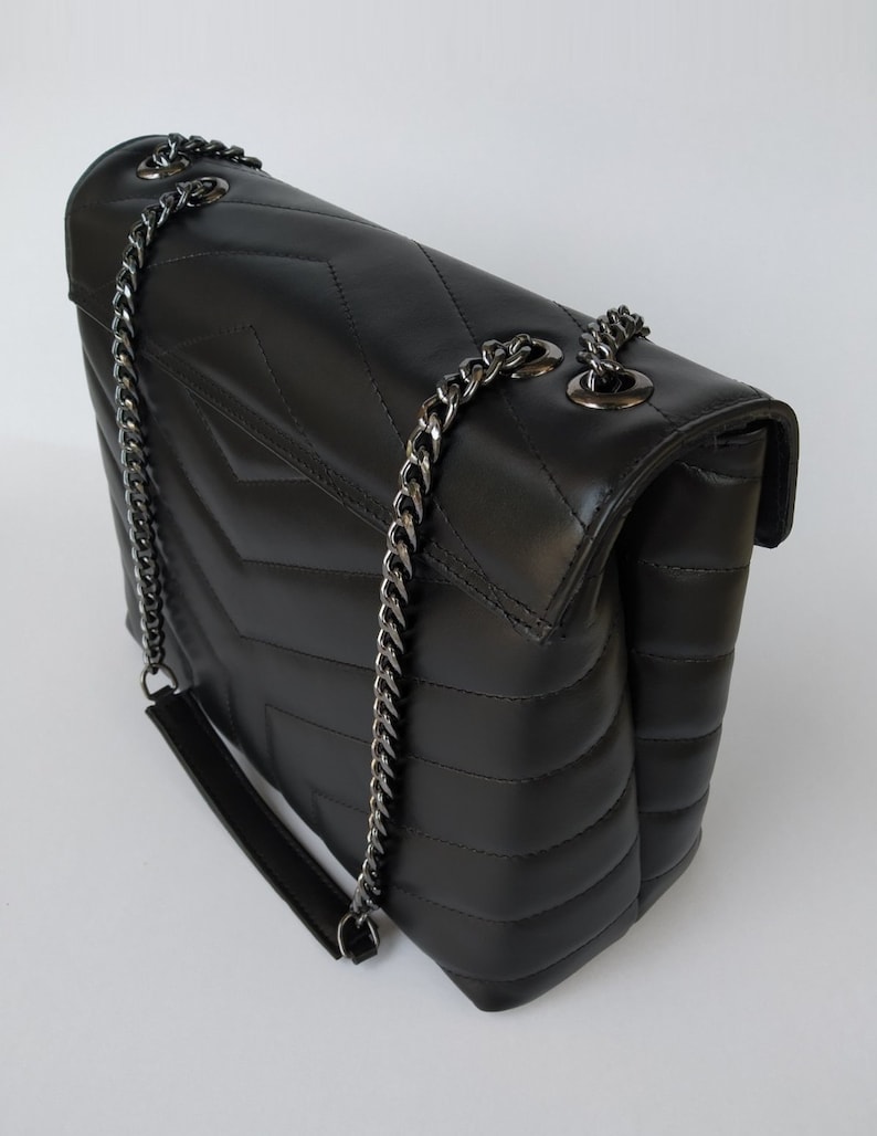 Unique Style DIAMONDS Genuine Leather Shoulder Bag Quilted Etsy Canada