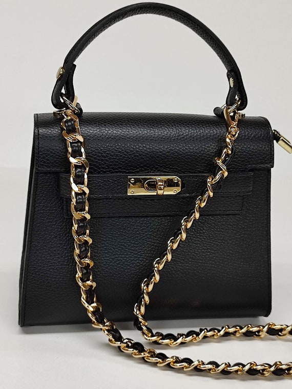 Special Quality Thick Genuine Leather Strap, Wide Chain Strap, Replacement Strap, Select Length, All Colours for Leather & Chain Available
