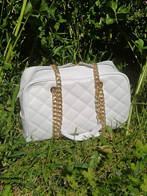 DIAMONDS ARE ETERNAL Backpack Genuine Calfskin Quilted Bag 