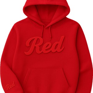 Custom 3D Puff Print Hoodie, Personalized Text Sweatshirt image 9