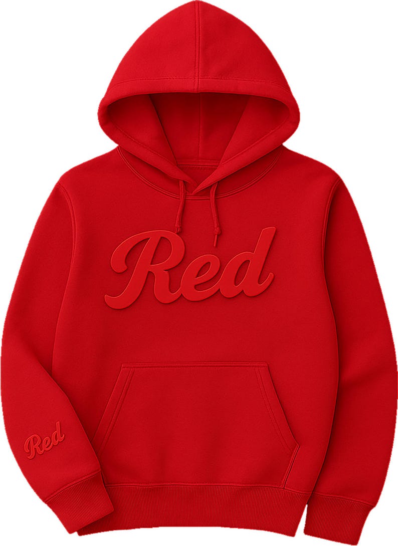 Custom 3D Puff Print Hoodie, Personalized Text Sweatshirt image 9