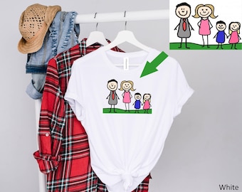 Custom Kids Drawing Shirt, Personalized Art Gift